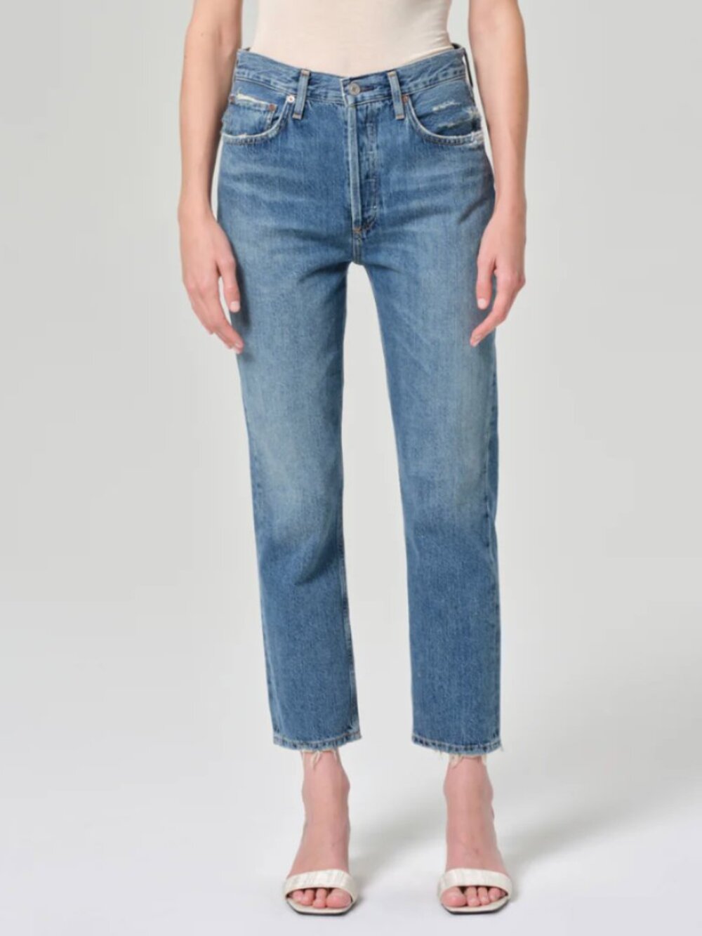 Riley High Rise Straight Crop Jean, Size 26  |  AGOLDE